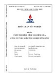 Khóa luận tốt nghiệp: Phân tích tình hình tài chính của công ty TNHH khí công nghiệp Đông Anh