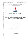 Khóa luận tốt nghiệp: Giải pháp cải thiện hoạt động quản trị bán hàng tại Công ty TNHH Talk11
