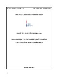Báo cáo thực tập tốt nghiệp: Công tác quyết toán XDCB từ nguồn vốn NSNN tại sở tài chính tỉnh Yên Bái Sở Tài chính tỉnh Yên Bái