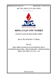 Khóa luận tốt nghiệp: Phát triển sản xuất hành tím tỏi ta tại phường Phạm Thái – thị xã Kinh Môn - tỉnh Hải Dương theo cách tiếp cận cung – cầu