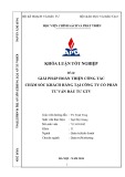 Khóa luận tốt nghiệp: Chăm sóc khách hàng tại Công ty Cổ phần Tư vấn đầu tư GTV