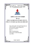 Khóa luận tốt nghiệp: Nâng cao hiệu quả sử dụng vốn của CTCP Lọc hóa Dầu Bình Sơn năm 2021-2023