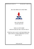 Khóa luận tốt nghiệp: Nâng cao sức cạnh tranh trong đấu thầu của Công ty cổ phần Thiết bị PCCC và CNCH Hoàng Việt An