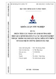 Khóa luận tốt nghiệp: Phân tích các nhân tố ảnh hưởng đến hiệu quả kinh doanh của các doanh nghiệp thuộc nhóm ngành xây dựng niêm yết trên Sở giao dịch chứng khoán Hà Nội