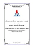 Báo cáo thực tập tốt nghiệp: Phòng kinh doanh và một số hoạt động logistics của Công ty CP Chế Tạo Việt