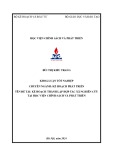 Khóa luận tốt nghiệp: Kế hoạch thành lập Hợp tác xã nghiên cứu khoa học tại Học viện Chính sách và Phát triển