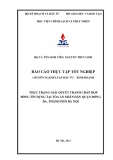 Báo cáo thực tập tốt nghiệp: Thực trạng giải quyết tranh chấp hợp đồng tín dụng tại Tòa án nhân dân quận Đống Đa, thành phố Hà Nội