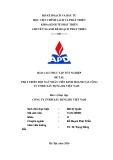 Báo cáo thực tập tốt nghiệp: Phát triển đội ngũ nhân viên kinh doanh tại Công ty TNHH xây dựng HK Việt Nam