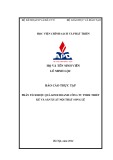 Báo cáo thực tập tốt nghiệp: Phân tích hiệu quả kinh doanh Công ty TNHH thiết kế và sản xuất nội thất Song Lê