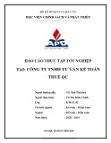 Báo cáo thực tập tốt nghiệp tại Công ty TNHH Thiết bị khí công nghiệp Thanh Am