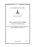 Báo cáo thực tập tốt nghiệp: Giải pháp thúc đẩy xuất khẩu nội thất tại Công ty TNHH Home Group Quốc Tế