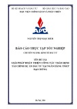 Báo cáo thực tập tốt nghiệp: Giải pháp hoàn thiện công tác thẩm định tài chính dự án đầu tư tại Ngân hàng TMCP Đại Chúng