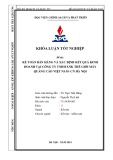 Khóa luận tốt nghiệp: Kế toán bán hàng và xác định kết quả kinh doanh tại Công ty TNHH XNK Thế giới máy Quảng Cáo Việt Nam – Chi nhánh Hà Nội