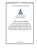 Khóa luận tốt nghiệp: Phân tích các yếu tố đóng góp vào tăng trưởng xuất khẩu của Việt Nam vào thị trường Trung Quốc theo cách tiếp cận phân tích dịch chuyển tỷ trọng giai đoạn 2008 - 2022