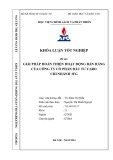 Khóa luận tốt nghiệp: Thực trạng hoạt động bán hàng tại Công ty Cổ phần đầu tư CARO chi nhánh 3FG