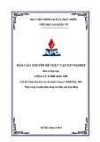 Báo cáo chuyên đề thực tập tốt nghiệp: Phân tích báo cáo tài chính Công ty TNHH May TBTBT: Thực trạng và giải pháp nâng cao hiệu quả hoạt động