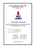 Đề tài nghiên cứu khoa học: Quyền tự do ngôn luận của công dân Việt Nam trên không gian mạng