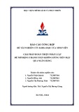 Đề tài nghiên cứu khoa học: Giải pháp hoàn thiện pháp luật để mở rộng thanh toán không dùng tiền mặt qua ngân hàng