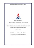 Đề tài nghiên cứu khoa học: Pháp luật sáng chế của Hoa Kỳ về bảo hộ ý tưởng trừu tượng (Abstract Ideal) và kinh nghiệm cho Việt Nam