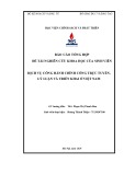 Đề tài nghiên cứu khoa học: Dịch vụ công hành chính công trực tuyến, lý luận và triển khai ở Việt Nam