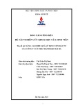 Đề tài nghiên cứu khoa học: Nâng cao hiệu quả sử dụng vốn đầu tư của Công ty Cổ phần Bánh kẹo Hải Hà