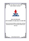 Đề tài nghiên cứu khoa học: Ứng dụng mô hình Z – Score trong cảnh báo sớm rủi ro phá sản cho các NHTM tại Việt Nam