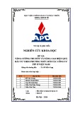 Đề tài nghiên cứu khoa học: Tăng cường thu hút và nâng cao hiệu quả đầu tư theo phương thức đối tác công tư PPP ở Việt Nam