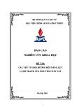 Đề tài nghiên cứu khoa học: Các yếu tố ảnh hưởng đến năng lực cạnh tranh của nhà thầu xây dựng