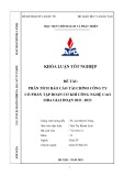 Khóa luận tốt nghiệp: Phân tích báo cáo tài chính Công ty Cổ phần Tập đoàn Cơ khí Công nghệ cao SIBA giai đoạn 2021-2023