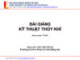 Bài giảng Kỹ thuật thủy khí - PGS. Ngô Văn Hệ