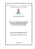 Đề án tốt nghiệp Thạc sĩ Chính sách công: Thực thi chính sách hỗ trợ thanh niên khởi nghiệp tại Tỉnh đoàn Hà Tĩnh