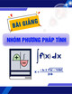 Bài giảng Nhóm phương pháp tính - Chương 1: Sai số